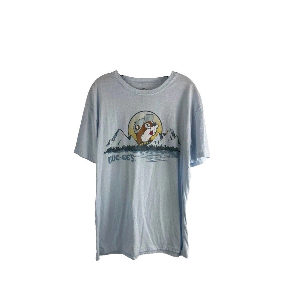 Buc'ees Womens Shirt Adult Size XL "On My Mind" Grapic Tee Mountain Lake